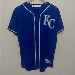 Majestic Royal Blue KC Hosmer Jersey YOUTH XL